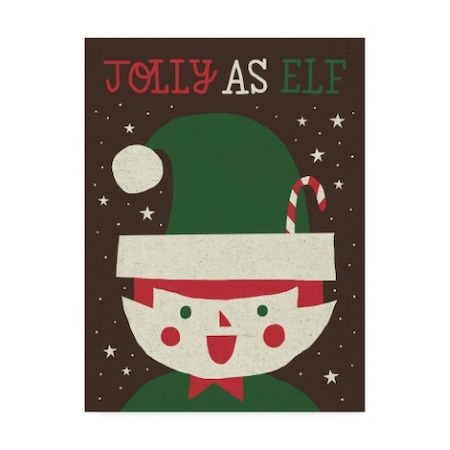 Michael Mullan 'Jolly Holiday Elf' Canvas Art,24x32